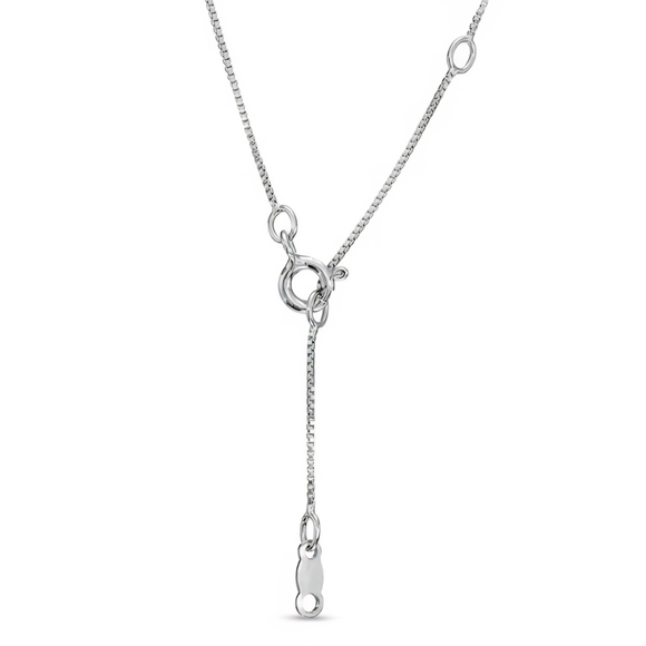 1 CT. T.W. Lab-Grown Diamond Graduated Necklace in 14K White Gold - Picture 3 of 9